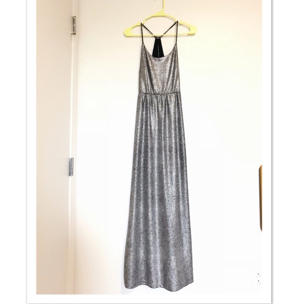 Silver Sexy Maxi Dress